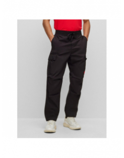 Pantalon cargo droit garlo noir homme - Hugo