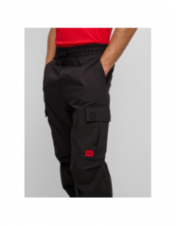 Pantalon cargo droit garlo noir homme - Hugo