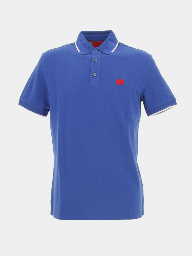 Polo uni deresino bleu homme - Hugo