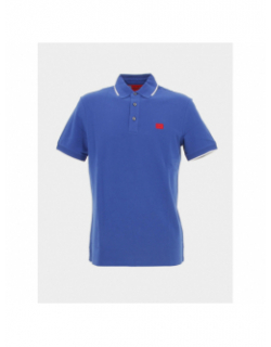 Polo uni deresino bleu homme - Hugo