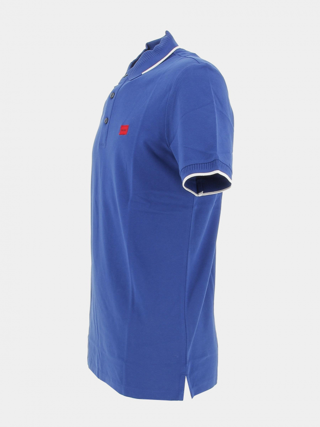 Polo uni deresino bleu homme - Hugo