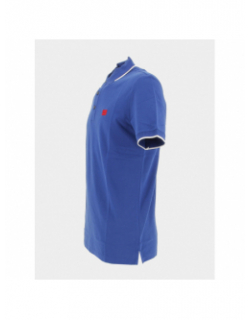 Polo uni deresino bleu homme - Hugo