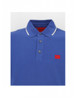 Polo uni deresino bleu homme - Hugo