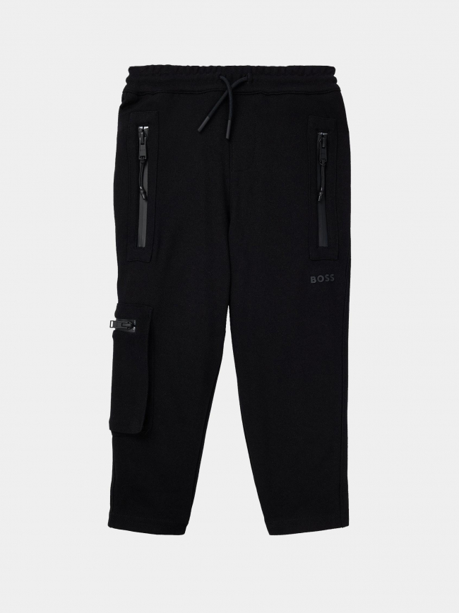 Jogging cargo droit noir garçon - Boss