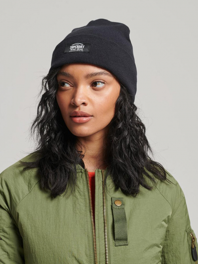 Bonnet classic knitted noir femme - Superdry