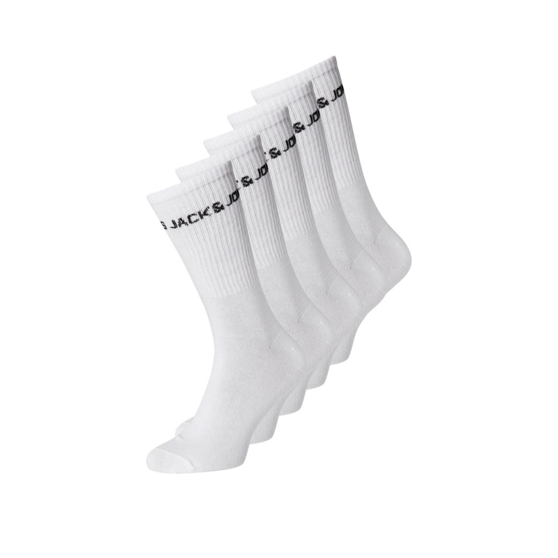 Pack 5 paires de chaussettes basic blanc homme - Jack & Jones