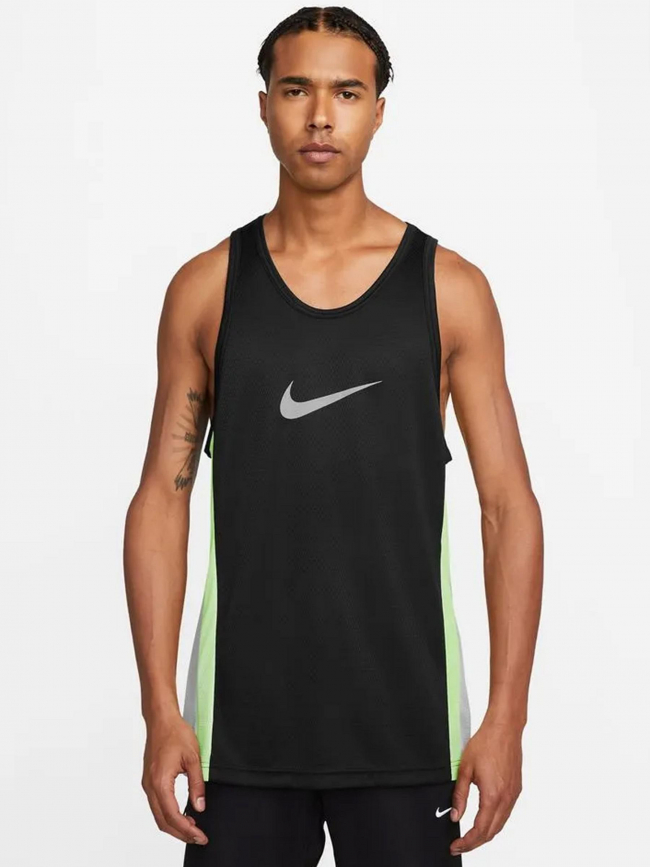 Maillot de basketball icon vert gris noir homme - Nike