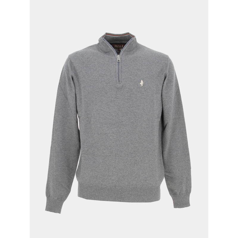 Pull col camionneur laine gris homme - MCS