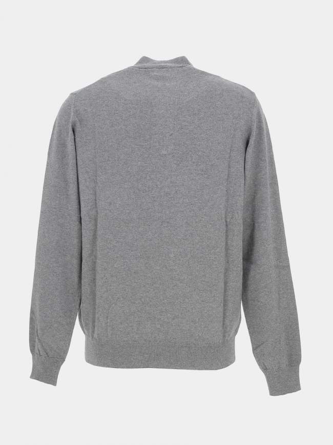 Pull col camionneur laine gris homme - MCS