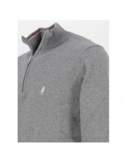 Pull col camionneur laine gris homme - MCS