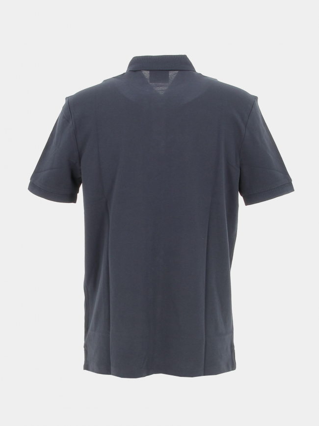 Polo uni logo rouge dereso bleu marine homme - Hugo