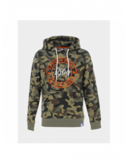 Sweat à capuche folie douce camo kaki homme - Jack & Jones