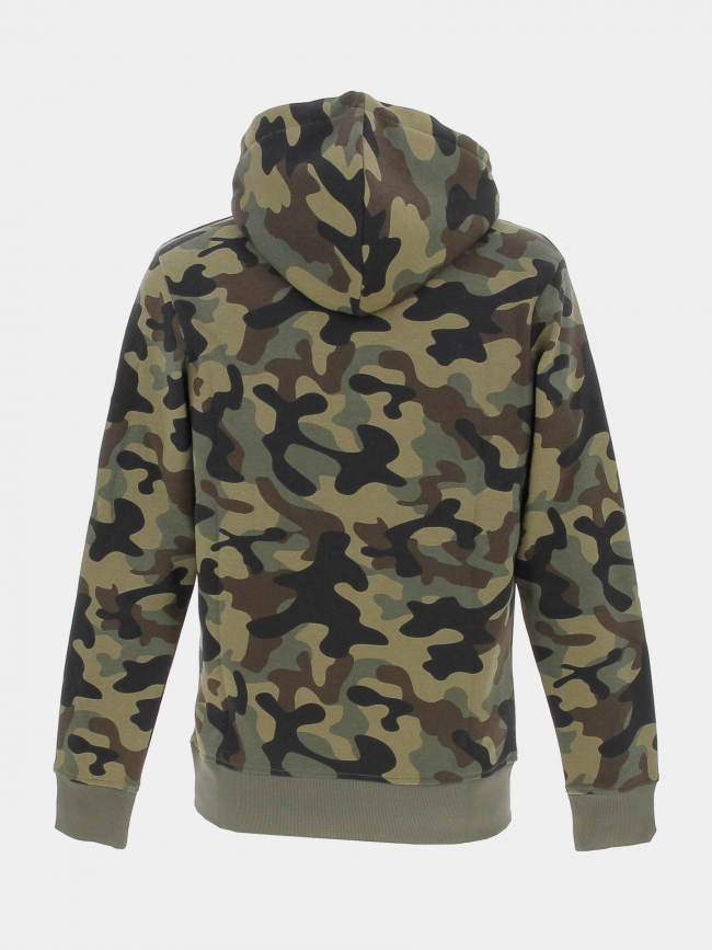 Sweat à capuche folie douce camo kaki homme - Jack & Jones