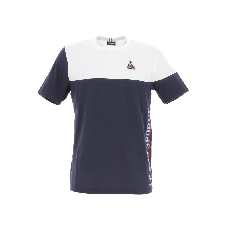 T-shirt bicolore n3 bleu marine homme - Le Coq Sportif