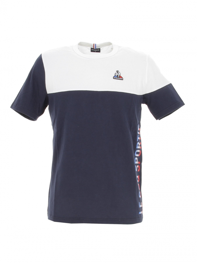 T-shirt bicolore n3 bleu marine homme - Le Coq Sportif