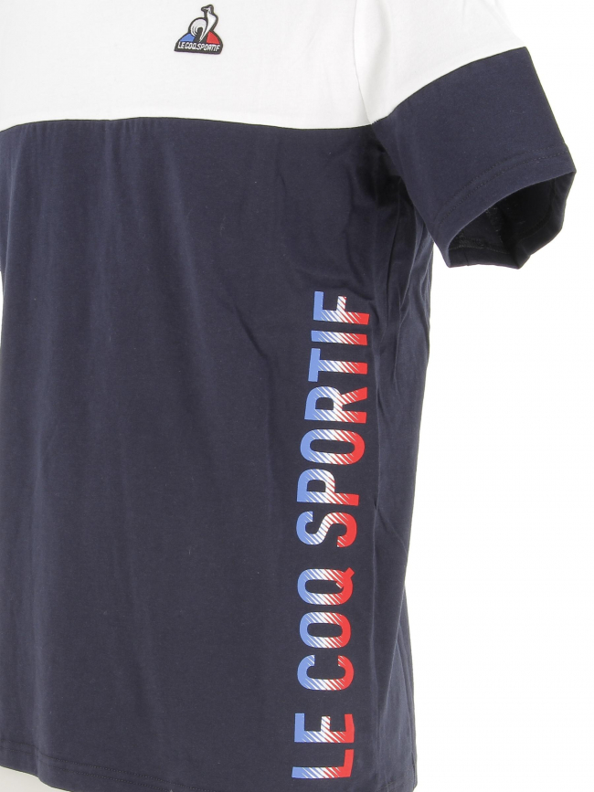 T-shirt bicolore n3 bleu marine homme - Le Coq Sportif