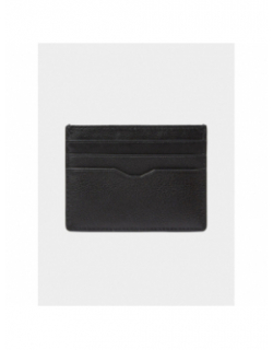 Porte-cartes en cuir central noir - Tommy Hilfiger