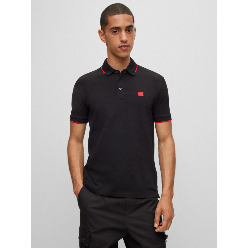 Polo deresino noir homme - Hugo