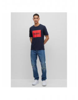 T-shirt dulive bleu marine homme - Hugo