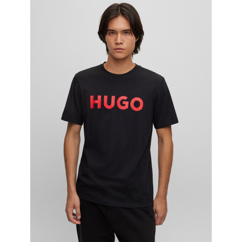 T-shirt dulivio noir homme - Hugo