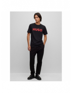 T-shirt dulivio noir homme - Hugo