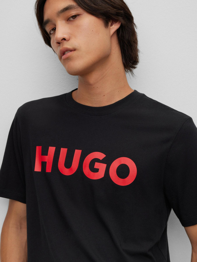 T-shirt dulivio noir homme - Hugo