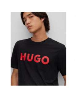 T-shirt dulivio noir homme - Hugo