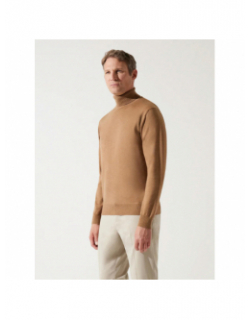 Pull col roulé bruno camel homme - Izac