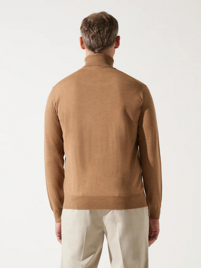 Pull col roulé bruno camel homme - Izac