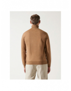 Pull col roulé bruno camel homme - Izac