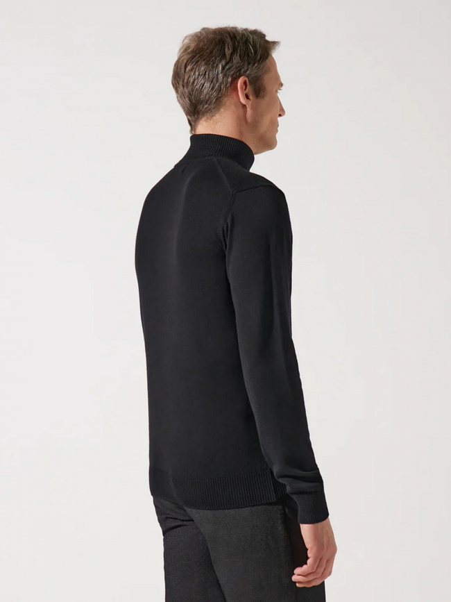 Pull col roulé bruno noir homme - Izac