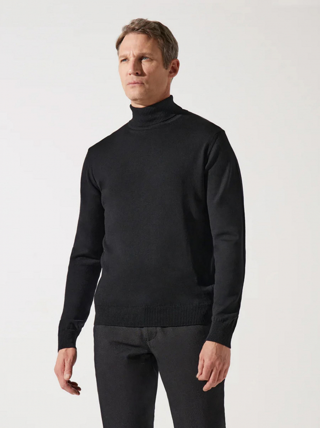 Pull col roulé bruno noir homme - Izac