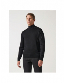 Pull col roulé bruno noir homme - Izac