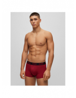 Pack 3 boxers coton stretch noir bleu rouge homme - Hugo