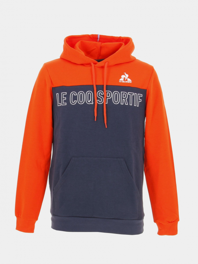 Sweat à capuche bicolore n1 bleu rouge homme - Le Coq Sportif