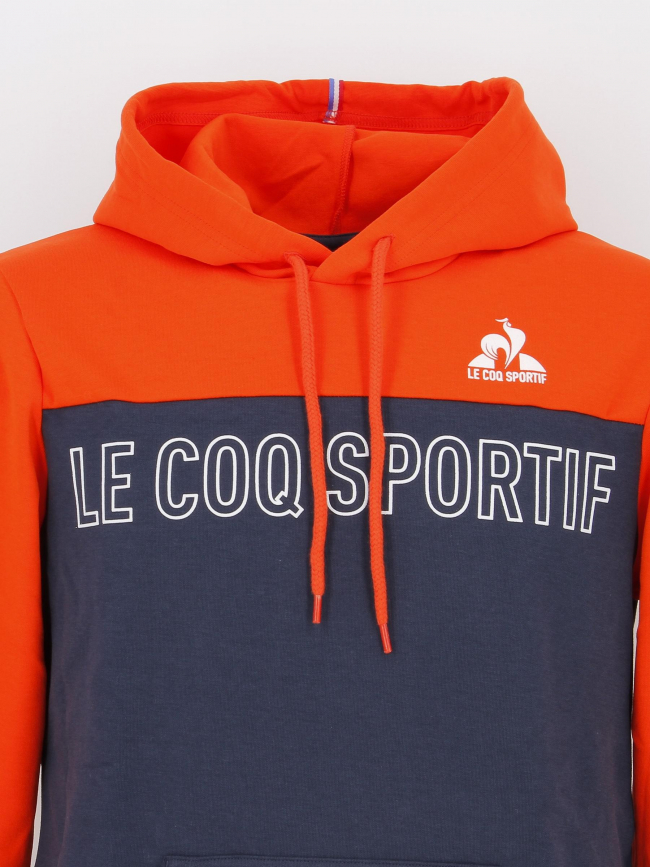 Sweat à capuche bicolore n1 bleu rouge homme - Le Coq Sportif