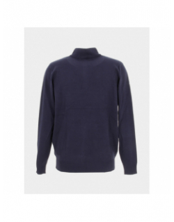 Pull col zippé fobos bleu marine homme - Benson & Cherry