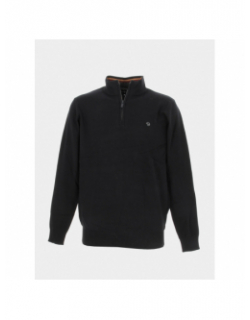 Pull col zippé fobos noir homme - Benson & Cherry