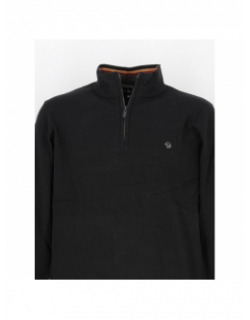 Pull col zippé fobos noir homme - Benson & Cherry