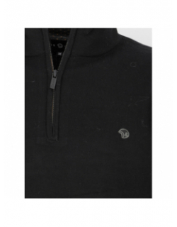 Pull col zippé fobos noir homme - Benson & Cherry