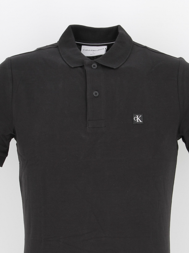 Polo embro badge noir homme - Calvin Klein Jeans