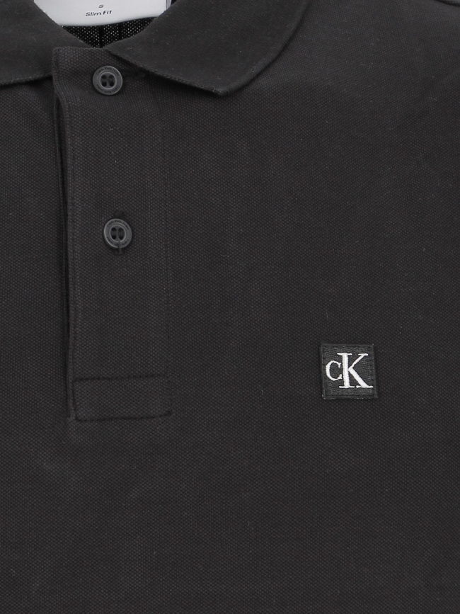 Polo embro badge noir homme - Calvin Klein Jeans