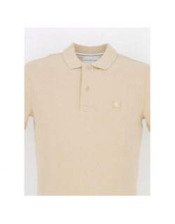 Polo ambro badge beige homme - Calvin Klein