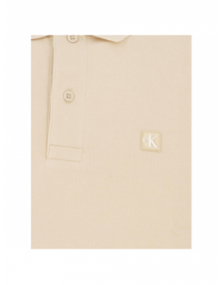 Polo ambro badge beige homme - Calvin Klein