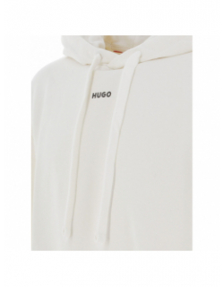 Sweat à capuche dapo blanc homme - Hugo