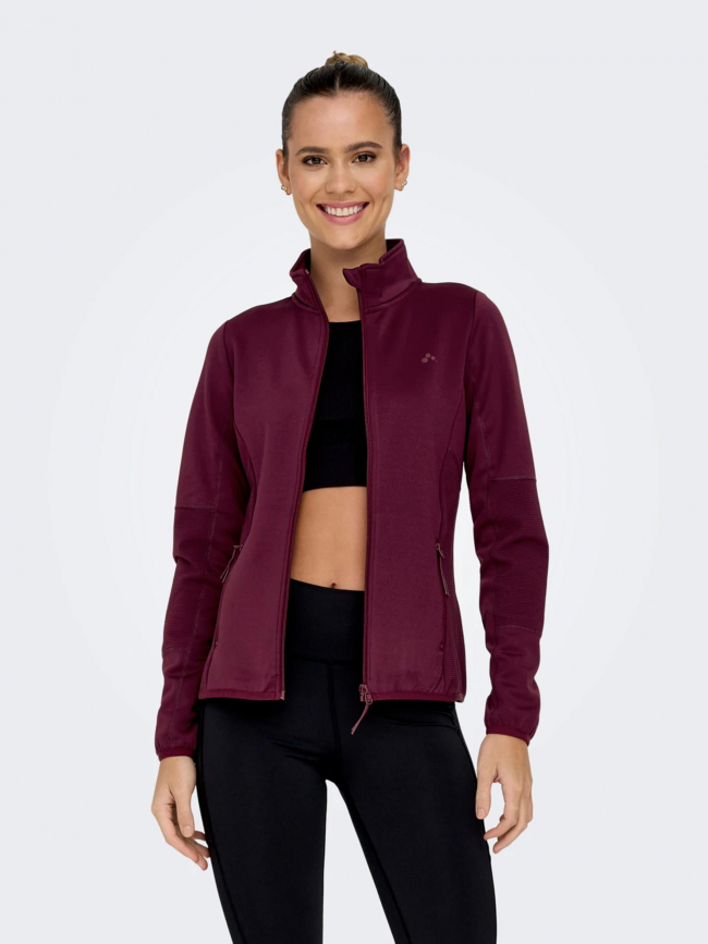 Veste polaire jetta bordeaux femme - Only