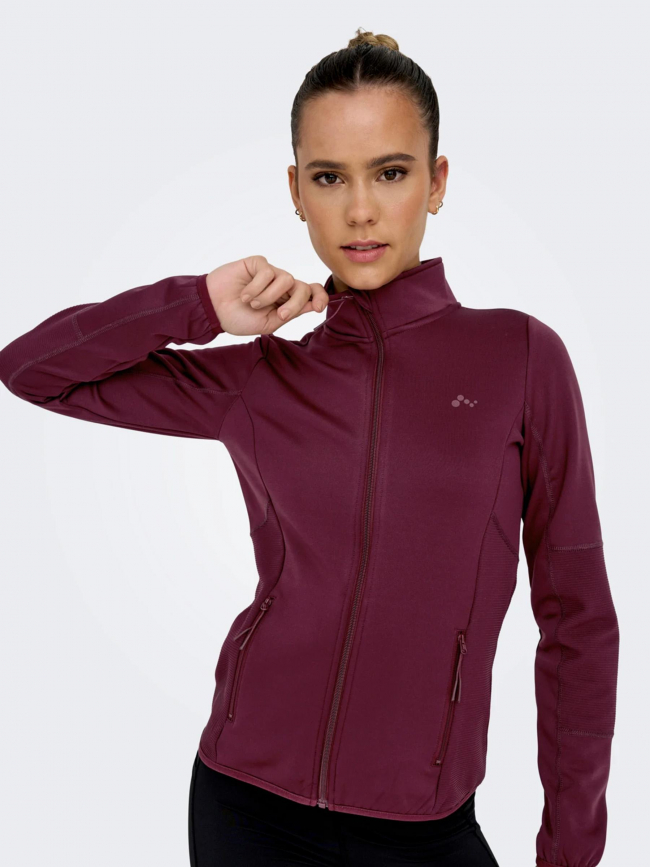 Veste polaire jetta bordeaux femme - Only