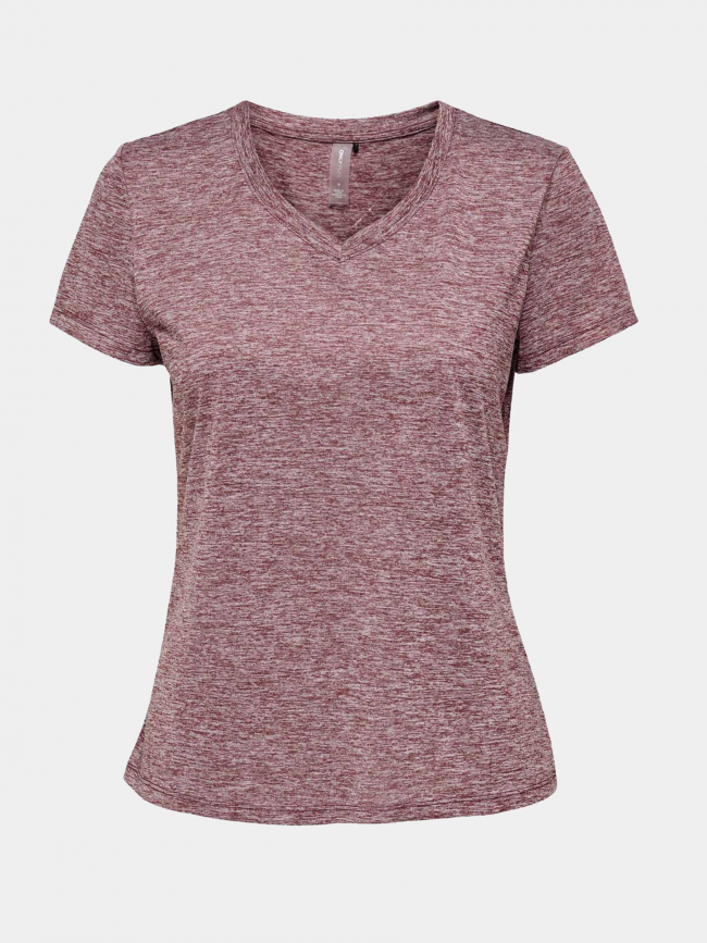 T-shirt de sport play pivy bordeaux femme - Only