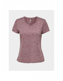 T-shirt de sport play pivy bordeaux femme - Only