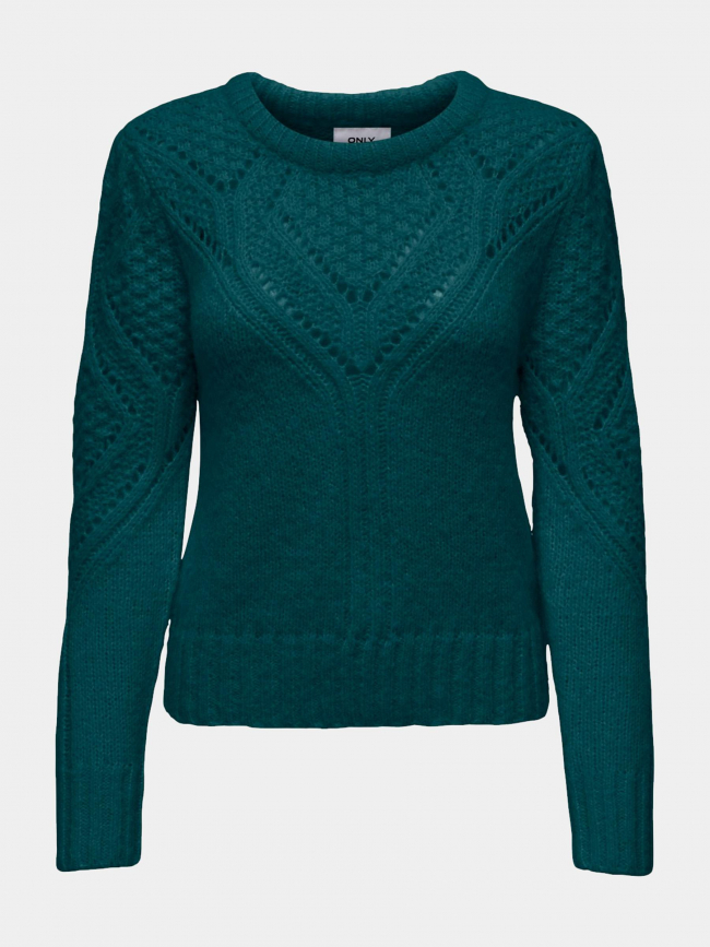 Pull alicia col rond vert femme - Only